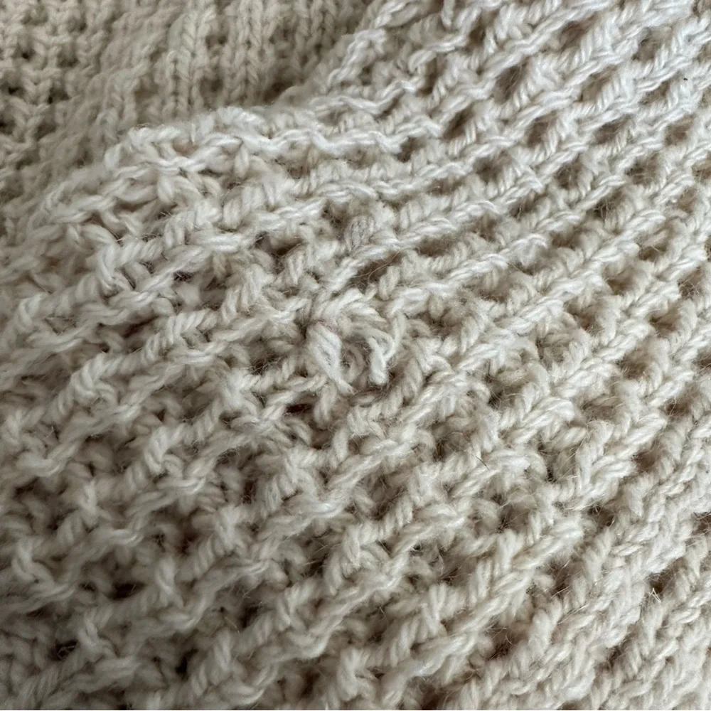 VTG‎ Gaelterra wool heavy knit fisherman cardigan sweater cream size EU 40 - Picture 9 of 12